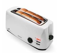 SOGO Tostadora Deluxe de 2 Ranuras largas, con 3 Funciones, 7 Niveles de Temperatura, Iluminación LED, Apagado Automático, Bandeja Para Migas Extraible y Guardacable 1400W