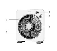 Sogo - VEN-SS-21125 ventilador Negro, Blanco