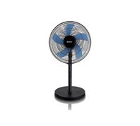 Ventilador Sogo Alta Potencia 50W 5 Aspas Oscilante Negro/Azul Silencioso Altura Ajustable