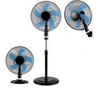 Sogo Ventilador 3 en 1 Silencioso Potente con 5 Aspas - Ventilador de Pie Sobremesa y Pared Versátil para Hogar y Oficina - Ventilador 16 Pulgadas Bajo Consumo con 3 Velocidades Ajustables