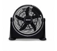 SOGO Ventilador de Box 16" 40cm con Motor 80W Silencioso - Ventilador Cuadrado con 3 Velocidades y Rejilla Giratoria Multidireccional - Ventilador Potente para Hogar y Oficina