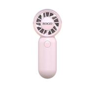 Mini Ventilador de Mano SOGO VEN-SS-21145-PI 3W 3 Velocidades Motor BLDC Recargable Rosa