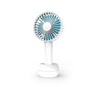 SOGO Ventilador de Mano Recargable - Motor 5V de 4 Aspas y 3 Velocidades - Incluye Cable de Carga - Ideal para Playa, Oficina y Viajes