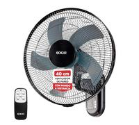 Sogo Ventilador de Pared 16″ con Mando a Distancia, 3 Modos y Velocidades, Oscilación, Temporizador 7.5 Horas, Silencioso, Potente y Eficiente (SS-21325)