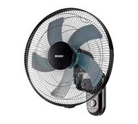SOGO Ventilador de Pared Silencioso con 5 Aspas y 3 Velocidades - Ventilador de Pared Bajo Consumo con Oscilación Automática e Inclinación Ajustable - Ventilador Potente para Hogar u Oficina