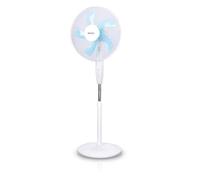 SOGO Ventilador de Pie 16” 40 cm - Ventilador Oscilante 40W con 3 Velocidades, Altura Regulable, Cabezal Inclinable y Base Redonda Estable, Silencioso para Hogar y Oficina