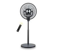 SOGO Ventilador de Pie 40 cm 65W con Oscilación 360° - 3 Velocidades, Altura Regulable, Cabezal Multidireccional y Base Estable - Ventilador Potente para Hogar y Oficina, Color Negro