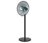 SOGO Ventilador De Pie Potente Y Silencioso 40cm Con Altura Ajustable 90-135cm - Ventilador De Suelo Oscilante Con 3 Velocidades - 5 Aspas Bajo Ruido 50W Clase Energética A+ Color Negro