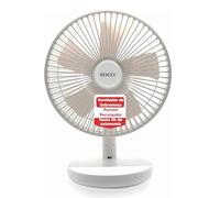 SOGO Ventilador de Sobremesa Portátil Recargable 8 Pulgadas Silencioso con Batería para Uso Sin Cables - Ventilador USB con 3 Velocidades y Carga Rápida - Ventilador Compacto con LED y Autonomía 4H