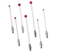 Sogoluat CMM - Sonda táctil con varilla de porcelana resistente al desgaste y cabeza de bola roja, para mango roscado M3 para mecanizado de descarga eléctrica, modelo A-5004-2545 (A-5004-6040)