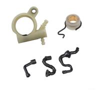 Sogoluat Tubo de manguera de combustible de engranaje helicoidal, reemplazo del kit de bomba de aceite, línea de combustible compatible para reparación de motosierra MS251 MS231 MS231C MS251C (A)