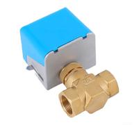 Sogoluat Válvula solenoide eléctrica bidireccional - Cuerpo de latón DN15-DN32 para sistemas HVAC, protección IP40 de respuesta rápida 5S/10s, compatible con actuadores Johnson (DN32)