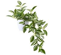 SOGUYI Plantas Artificiales 38cm Decoración de Plantas Artificiales de Plástico Muy Realista de Color Verde, Adecuada para la Decoración Moderna de la Oficina de la Sala de Estar del Hogar