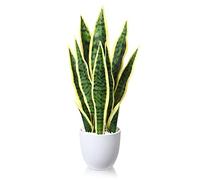 SOGUYI Plantas Artificiales Decorativas 40cm Sansevieria Decoración de Plantas Artificiales, Adecuada para la Decoración Moderna de la Oficina de la Sala de Estar del Hogar(1 Piezas)