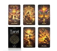 Soha Mystic Cartas de tarot con guía para intuición y protección espiritual, baraja de tarot única con arquetipos originales, adivinación para principiantes con guía fácil de usar y compacto