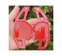 SOHINI Extensión Paleta Cambio Volante con Impresión Fibra Carbono Y Levas Cambio ABS para Seat León Cupra 4F 5F MK3 MK4 Ibiza 6F Arona Ateca León ST Alhambra(For Type C Red)