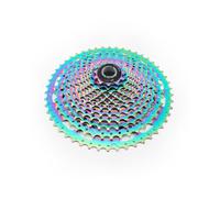 SOHINI Velocidad Variable Cassette De Bicicleta De Montaña con Volante HG, Siete Colores, 11-12 Velocidades, Engranaje 11-50T XT Volante de inercia de Casete(12-Speed 11-50T Full Color)