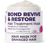 SOHLPLEX Bond Revive & Restore Treatment for Dry Damaged Hair, Deep Conditioning Mask for Frizzy & Damaged mechones, hidratantes y fortalezas, vitaminas B3, B5, B7, C y E. Vegan & Cruelty Free-6.76