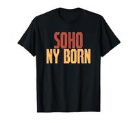 SoHo NY Born Tee Retro Block Lettering Mujer Hombre Camiseta