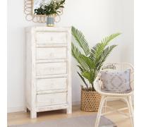 Soho sinfonier de madera maciza de araucaria en color blanco decay