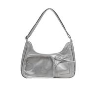 Sohodoo Anime Cosplay Ita Bag Y2K Japonés Kawaii Crossbody Gran Capacidad PU for Mujeres Esenciales Diarios(Silver)