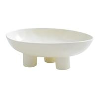 Sohodoo Frutero de cerámica for encimera de cocina, decorativo de tres patas, centro de mesa de pedestal moderno for panes/nueces(White)