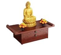 Sohodoo Mesa de Altar de meditación de Madera con Espacio de Almacenamiento - Nicho de Buda, Armario for Santuario, decoración del hogar, ofrendas espirituales(Small(40cm/15.7in))