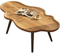 Sohodoo Mesa de Centro con Forma de Nube Adorable, Mesa Auxiliar Minimalista de Estilo caricaturesco for la Sala de Estar Que realzará tu Espacio.(Natural Wood,120-60-43cm)