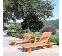 Sohodoo Tumbona Resistente de Madera de Manzano Silvestre: Respaldo Ajustable, diseño de Gravedad Cero, Antideslizante, for Patio, jardín y Playa (195 x 65 cm)