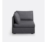 So'home Módulo de esquina, confort superior, jaspeado, Robin. Talla 1 plaza. Color Gris