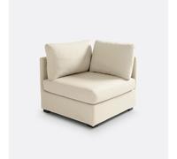 So'home Sillón sin brazos de esquina de algodón, Robin. Talla 1 plaza. Color Beige