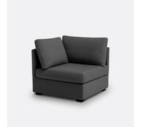 So'home Sillón sin brazos de esquina de algodón, Robin. Talla 1 plaza. Color Gris