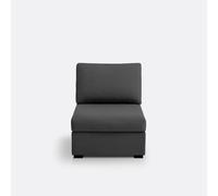 So'home Sillón sin brazos desenfundable de algodón, Robin. Talla 1 plaza. Color Gris