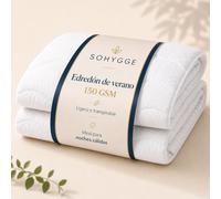 SOHYGGE Edredon Cama 90 - Ligero 150 gsm, Transpirable y Suave, Relleno Nórdico de Verano para Noches Calurosas (Cama 90-150 x 220 cm)