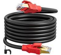 Soibke Cable Ethernet 10 Metros, Cable Lan Blindado Cat 8 Cable de Red 10m Alta Velocidad 40Gbps 2000MHz, RJ45 Gigabit POE SFTP Cable Internet Largo Negro - para Switch Rúter Módem