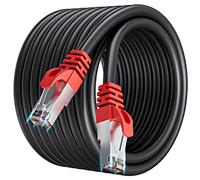 Soibke Cable Ethernet 10 Metros, Cat 7 Cable Lan 10m Blindado Alta Velocidad 10Gbps SFTP Cable de Red para Exterior e Interior Negro, RJ45 Gigabit Cable Internet para Módem Router