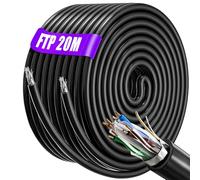Soibke Cable Ethernet 20 metros, Cat 6 Alta Velocidad Cable de Red 20m FTP Blindado Cable RJ45 23AWG, Exterior Interior Gigabit Largo Cable LAN Internet Wifi para PS5/4 Router Switch Módem
