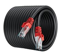 Soibke Cable Ethernet 30 Metros, Cat 7 Cable de Red 30m Alta Velocidad 10Gbps Cable LAN Blindado SFTP -Cable RJ45 30m Gigabit Cable Wifi Exterior Interior Negro Cable de Internet para Switch Router