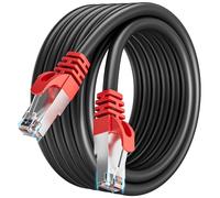 Soibke Cable Ethernet 5 Metros, Cat 7 Cable Lan 5m Blindado Cable de Red Alta Velocidad 10Gbps 600MHz Exterior Interior RJ45 5 Metros Negro Gigabit SFTP Cable Internet para Switch Módem