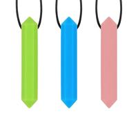 SOIDMHP Collar sensorial para masticar, 3 piezas, ideal para niños o adultos a los que les gusta morder o tienen autismo, mordedor masticable de motor oral con cuerda portátil, para autistas, TDAH, mo