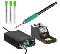 Soiiw T245b Estación de soldadura electrónica DIY puntas de hierro mango de aleación de aluminio y soporte de mango 100-240V 180W US Plug C245 puntas de hierro I K IS