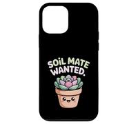 Soil Mate Wanted Lindo Suculento Pot Juego de Palabras Jardinería Humor Carcasa para iPhone 12 Mini