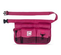 Soil & Sun Cinturón de herramientas de jardín para mujer, delantal de herramientas, cinturón de utilidad para mujer, profesora, delantal de lona con bolsillos, delantales de jardín (rosa)