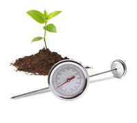 Soil Thermometer For Gardening - Food-Grade Stainless Steel 50cm | Garden Thermometer, Compost Probe | Soil Compost Thermometers For Temperature Measurement, Fast Response, Home Garden, Planting