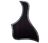 Soild Golpeador de guitarra acústica de palisandro con incrustaciones de madera maciza con flor de abulón autoadhesivo para guitarra Martin D-45 y Taylor o placa de rascar de guitarra acústica folk