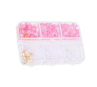 SOIMISS 1 caja Decoración para Uñas con Dijes de Flores de Resina Accesorios para Manicura DIY Caja con Compartimentos para Casa y Salón Diseño y Seguro
