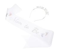 SOIMISS 1 juego Conjunto de Tocado y Cinta Mom To Cristales Accesorios para Shower Diadema y Cinta para Mamás Embarazadas