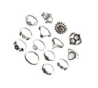 SOIMISS 1 Juego De 14 Uds. Juego De Anillos Anillo De Anillo De Mujer Anillo De Moda Hermoso Anillo Joyas De Mujer Silver Aleación