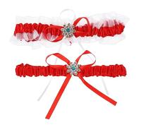 SOIMISS 1 Juego liga de encaje nupcial liga de la de las mujeres liga de lazo ligueros de novia accesorios de novia decoración accesorio nupcial liga de novia para el día de la boda