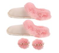 SOIMISS 1 Par Forros para Plantillas y Forros de Peluche Removibles para Botas Zapatillas con Pompom Rosa Talla